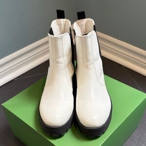 Stylish White Ankle Boots